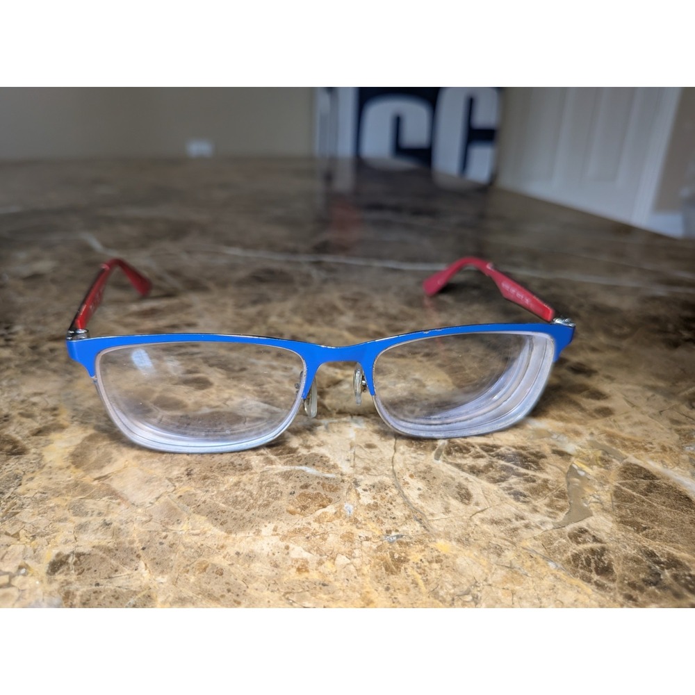 RAY-BAN JR RB1052 4057 Blue Silver/Red Eyeglasses Frame 49-15-130